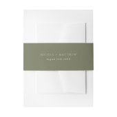 Elegant Deep Green Personalisiert Wedding Einladungsbanderole (Vorderseite Beispiel)