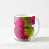 Elegant Deep pink floral Pink Geranium Kaffeetasse (VorderseiteRechts)