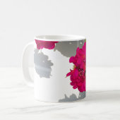 Elegant Deep pink floral Pink Geranium Kaffeetasse (Vorderseite Links)