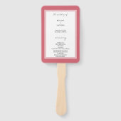 Elegant Deep Pink Minimalistisch Fächer (Vorderseite)