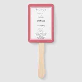 Elegant Deep Pink Minimalistisch Fächer