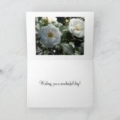 Elegant Deep Pink Rose Geburtstag Karte (Innenseite)