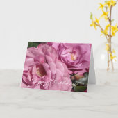 Elegant Deep Pink Rose Geburtstag Karte (Gelbe Blume)