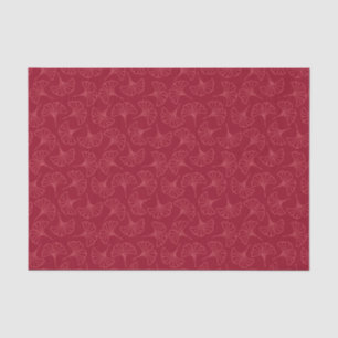 Elegant Deep Red Japanese Ginkgo Blätter Seidenpapier