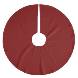 Elegant Deep Red Tree Skirt for Festive Decor Polyester Weihnachtsbaumdecke