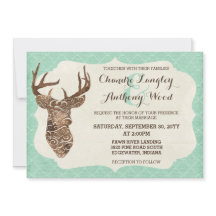 Elegant Deer Antlers Rustic Country Wedding