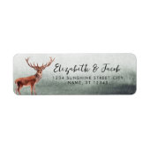 Elegant Deer Buck Weddings Rücksendeadresse (Vorne)