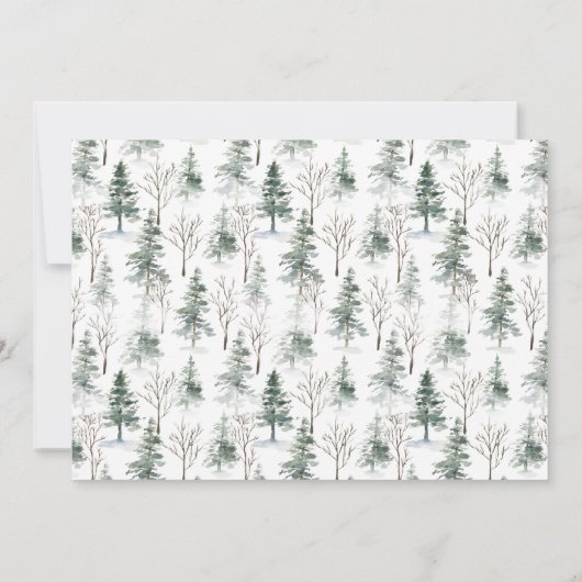 Elegant Deer Christmas HOLIDAY OPEN HOUSE Einladung (Rückseite)