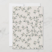 Elegant Deer Floral Wappen Paare Dusche einladen Dankeskarte (Rückseite)