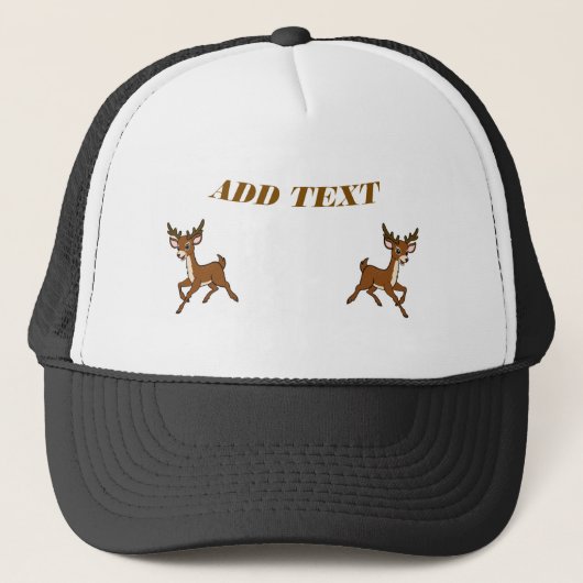 Elegant Deer Left and Right sides Images ADD TEXT Truckerkappe (Vorderseite)