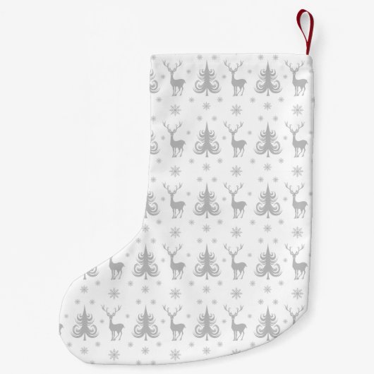 Elegant Deer Pattern Kleiner Weihnachtsstrumpf (Rückseite)