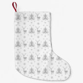 Elegant Deer Pattern Kleiner Weihnachtsstrumpf (Vorderseite)