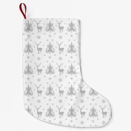 Elegant Deer Pattern Kleiner Weihnachtsstrumpf