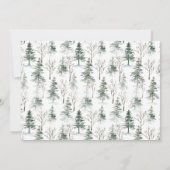 Elegant Deer Poinsettia Weihnachtsfeier Einladung (Rückseite)