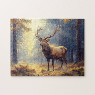 Elegant Deer Stag im Wald Puzzle