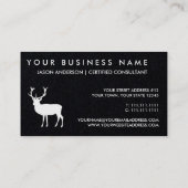 Elegant Deer Stag Visitenkarte (Rückseite)