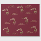 Elegant Deer Wrapping Paper Geschenkpapier (Flach)