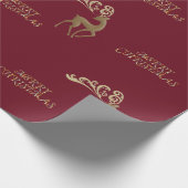 Elegant Deer Wrapping Paper Geschenkpapier (Ecke)