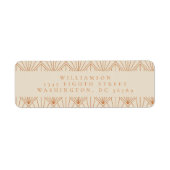 Elegant Deko Burnt Orange Wedding Rücksendeadresse (Vorne)