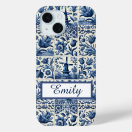 Elegant Delft Tiles Personalisiert Case-Mate iPhone Hülle