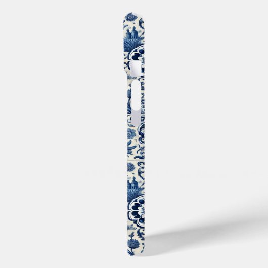 Elegant Delft Tiles Personalisiert Case-Mate iPhone Hülle (Rückseite / Links)