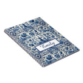 Elegant Delft Tiles Personalisiert Notizblock (Rechte Seite)