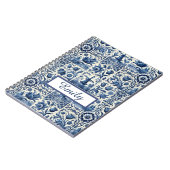 Elegant Delft Tiles Personalisiert Notizblock (Linke Seite)