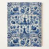 Elegant Delft Tiles Personalisiert Planer (Rückseite)