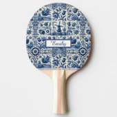 Elegant Delft Tiles Personalisiert Tischtennis Schläger (Vorderseite)