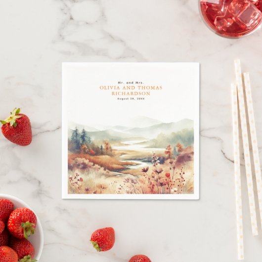 Elegant Delicate Fall Nature Serviette (Beispiel)