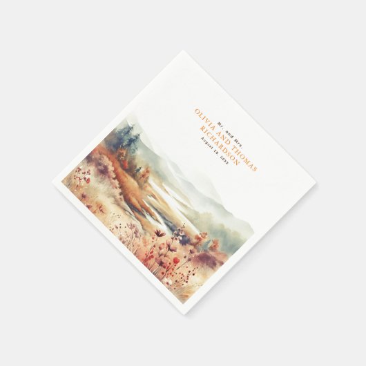 Elegant Delicate Fall Nature Serviette (Ecke)