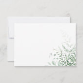 Elegant Delicate Greenerity Ferns Dinner RSVP Karte (Rückseite)