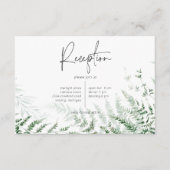 Elegant Delicate Greenerity Ferns Empfang Begleitkarte (Vorderseite)