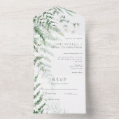 Elegant Delicate Greenerity Ferns Kein Abendessen All In One Einladung (Innen Boden)
