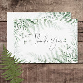 Elegant Delicate Greenerity Ferns Wedding Dankeskarte
