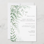 Elegant Delicate Greenerity Ferns Wedding Einladun Einladung (Vorderseite)