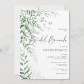 Elegant Delicate Greenery Ferns Bridal Brunch Einladung (Vorderseite)