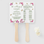 Elegant Delicate Purple Orchids Wedding Program Fächer (Vorne und Hinten)