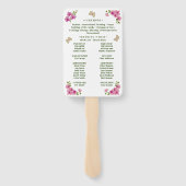 Elegant Delicate Purple Orchids Wedding Program Fächer (Rückseite)