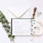 Elegant Delicate Watercolor Botanisch RSVP Karte