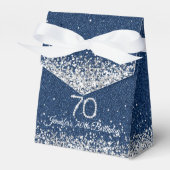 Elegant Denim & Diamonds 70th Birthday Geschenkschachtel (Vorderseite)