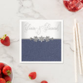 Elegant Denim und Diamonds Serviette (Beispiel)