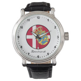 Elegant Denmark Watch & Danish Flag Armbanduhr