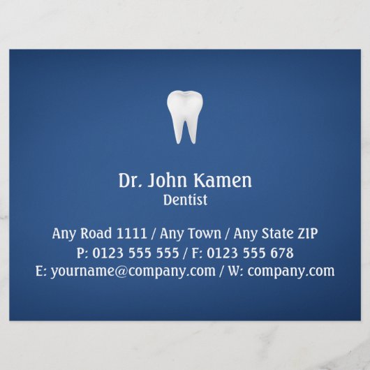 Elegant Dental | Blau Flyer (Vorne)