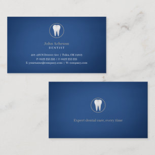 Elegant Dental Blau Visitenkarte