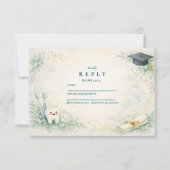 Elegant Dentist White Coat Graduation RSVP Karte (Vorderseite)