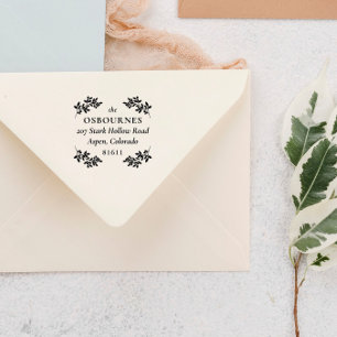 Elegant Der Familienname Berry Greenery Gummistempel