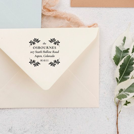 Elegant Der Familienname Berry Greenery Gummistempel