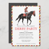 Elegant Derby Horse Racing Party Invitation Einladung (Vorne/Hinten)