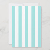 Elegant Derby Party Blue Cabana Stripe Horseshoe Einladung (Rückseite)